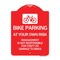 Signmission Bike Parking at Your Own Risk Management Is Not Responsible for Theft or Damage to Bi, RW-1824-24308 A-DES-RW-1824-24308 - alternate 1
